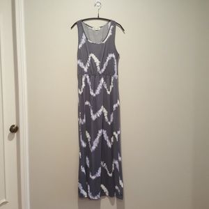 Grey tie dye maxi dress